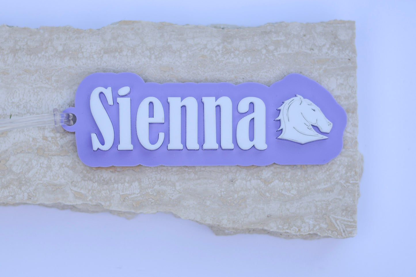 Personalised Acrylic Bag Tag – Custom Name Label