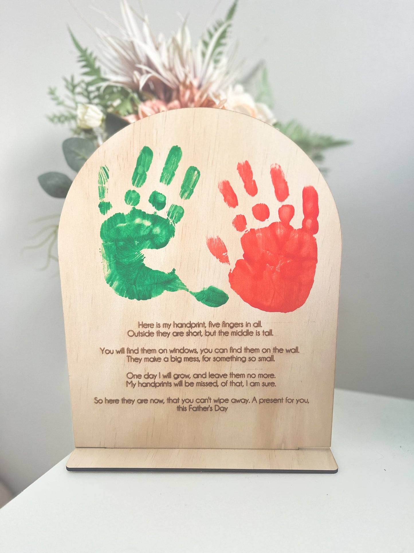 DIY Handprint Father’s Day Plaque