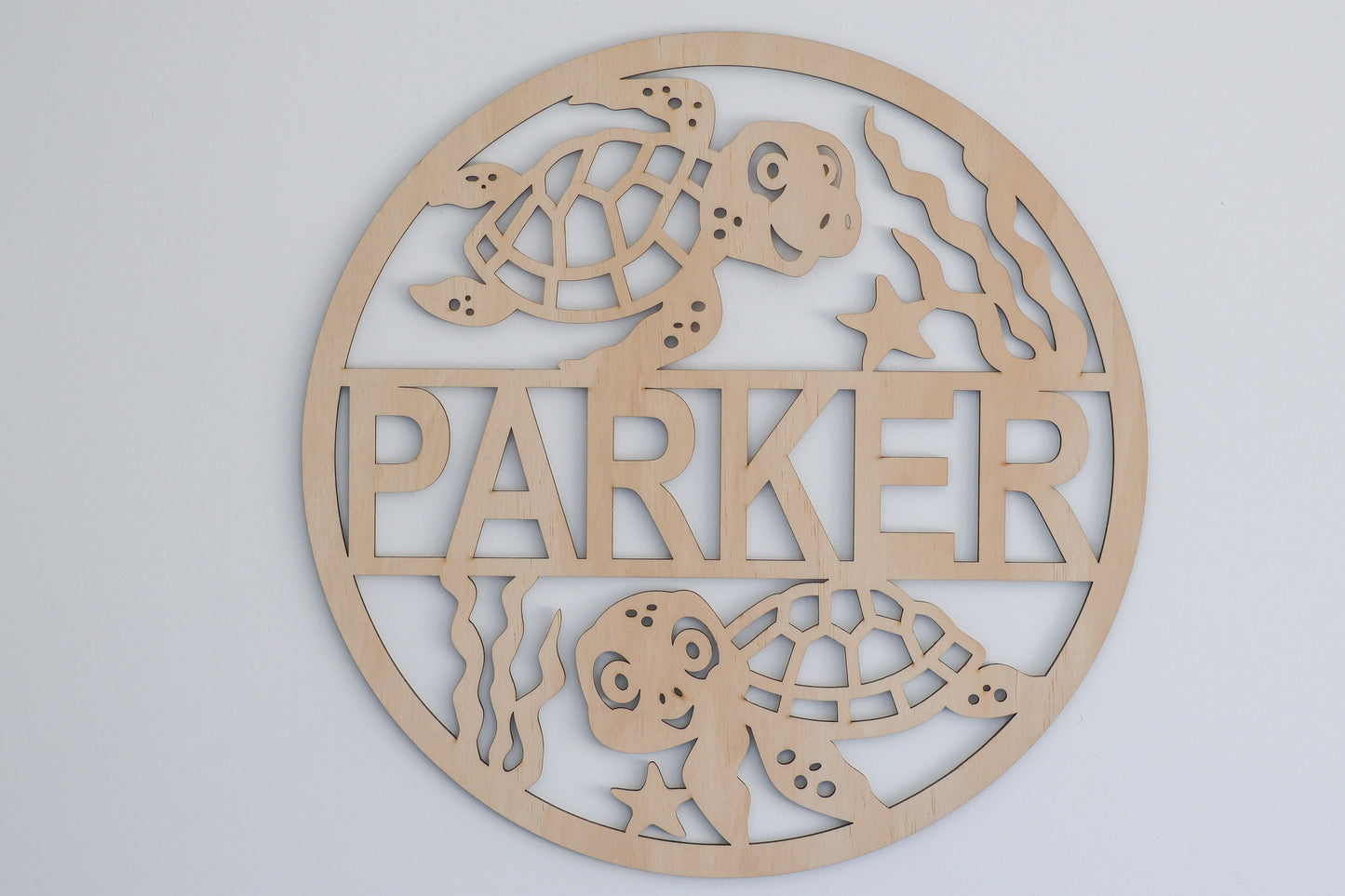 Personalised Turtle Door Plaque – Custom Name Sign for Kids
