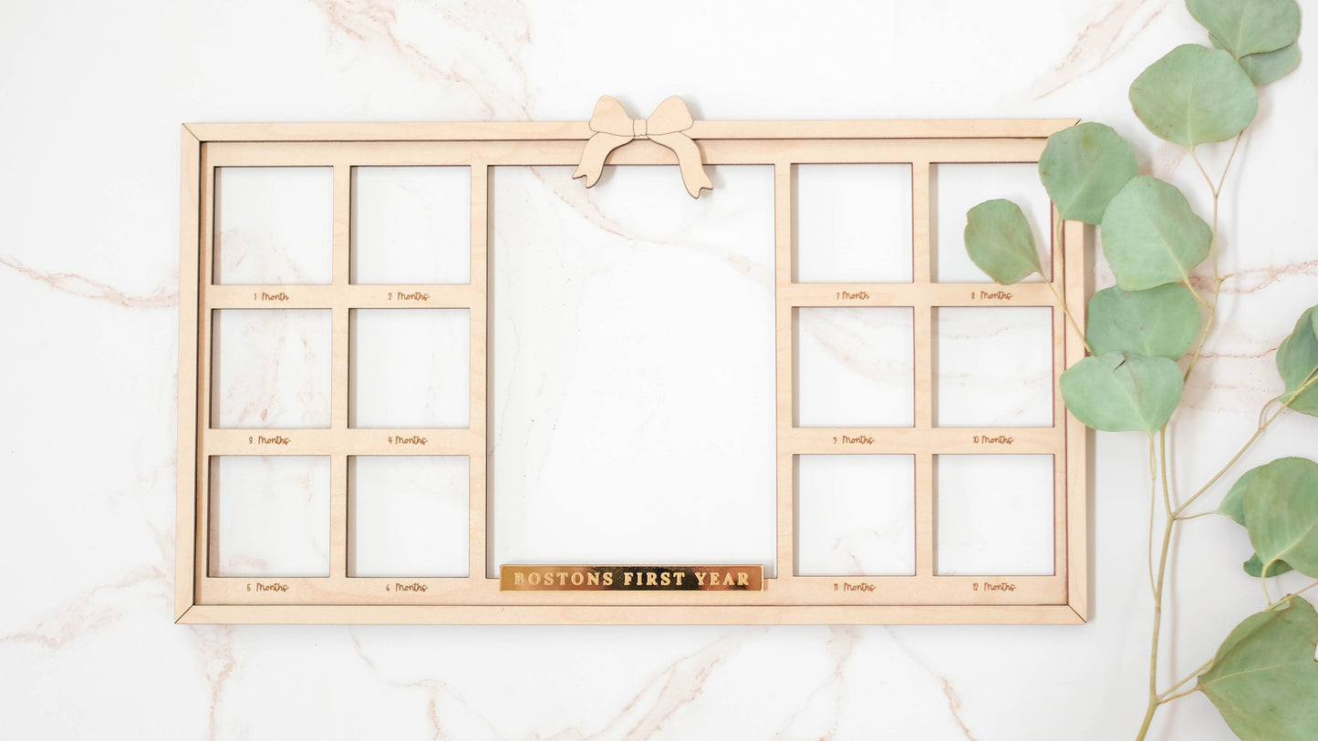 Personalised First Year Photo Frame – 12 Months of Memories