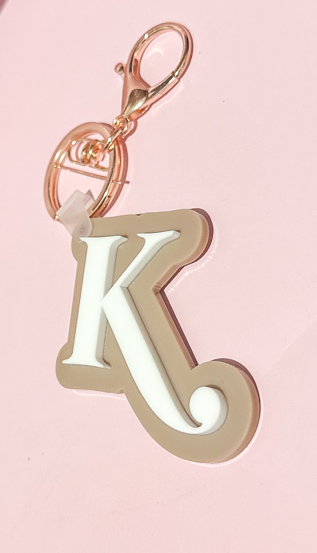 Personalised Acrylic Initial Keyring