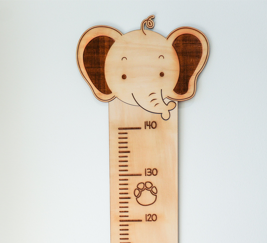Elephant Growth Chart for Kids – Height Ruler Wall Decor