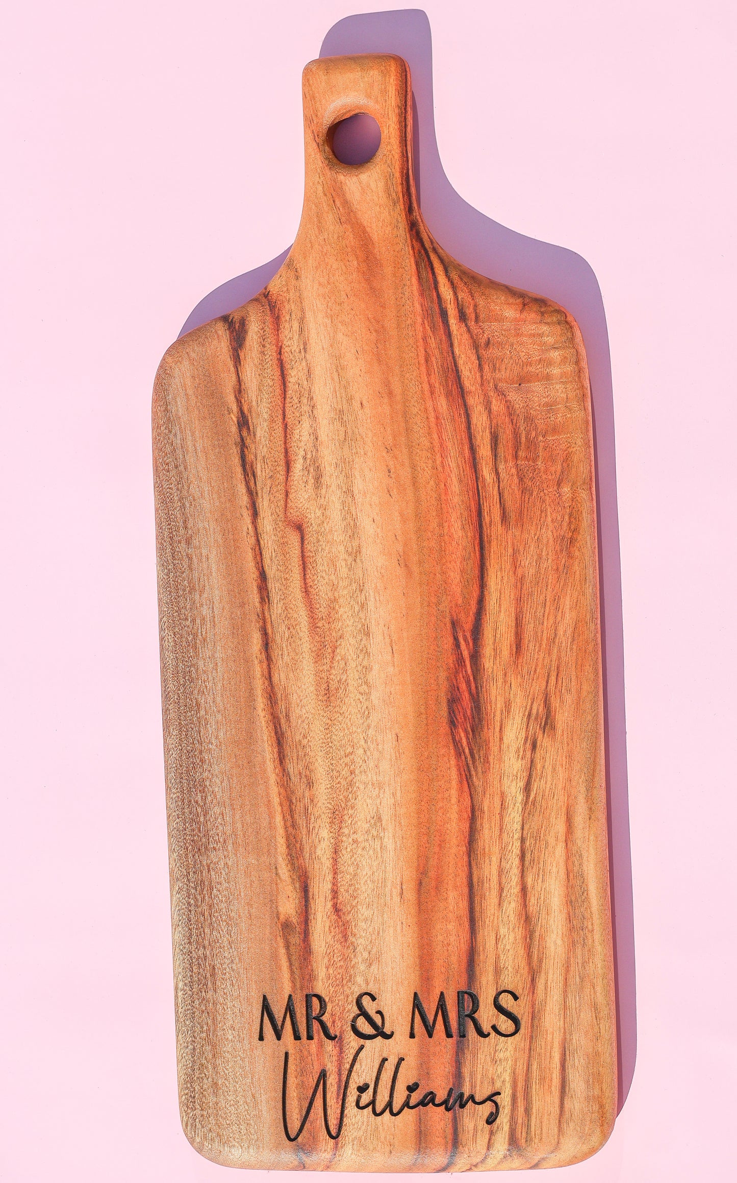 Engraved Paddle Board – Camphor Laurel with Custom Design Options