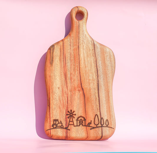 Engraved Paddle Board – Camphor Laurel with Custom Design Options