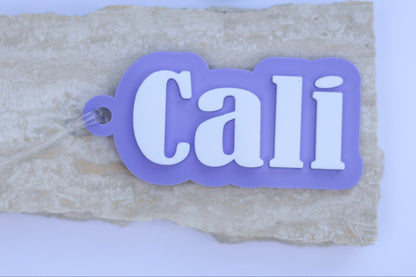 Personalised Acrylic Bag Tag – Custom Name Label