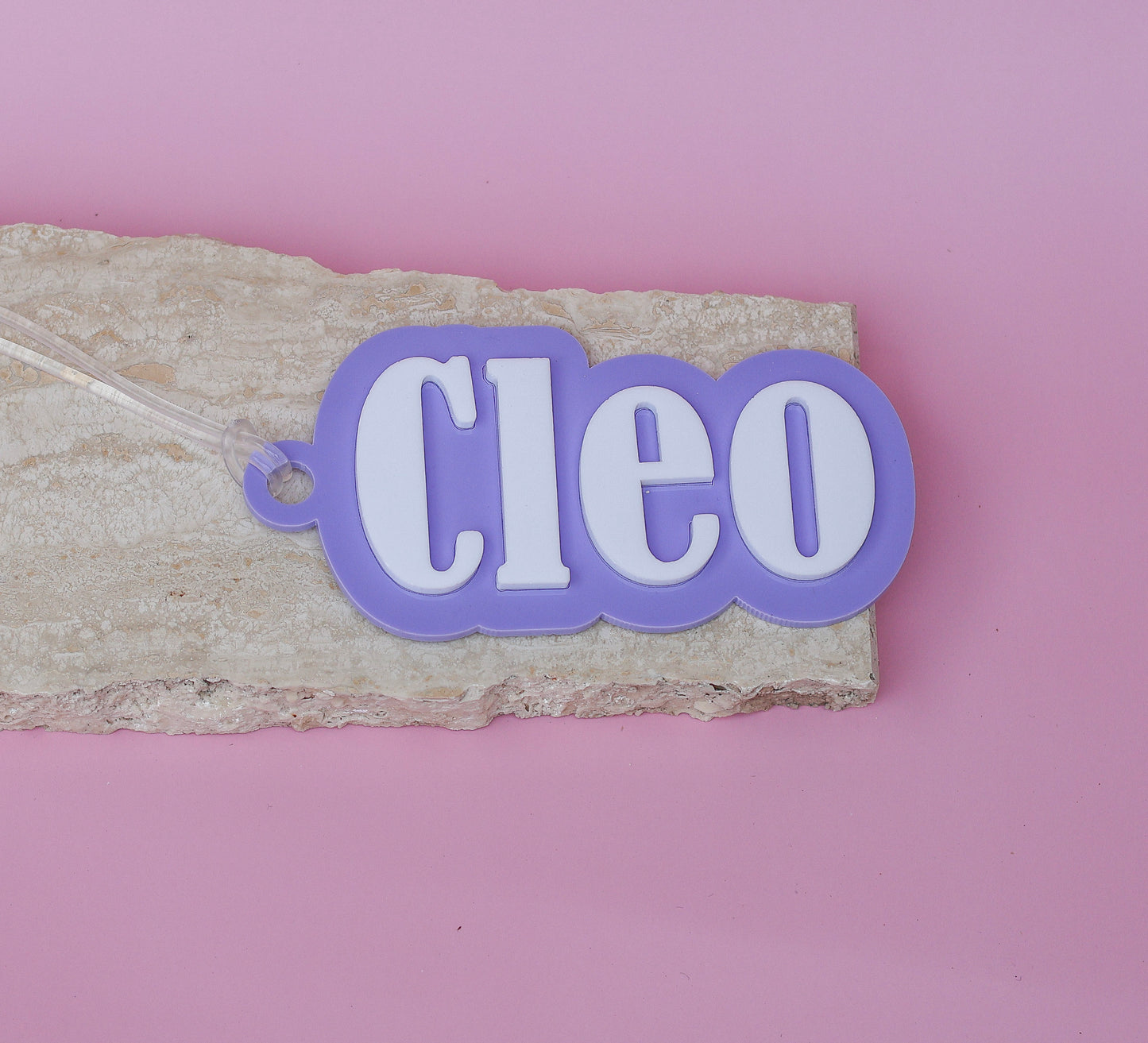 Personalised Acrylic Bag Tag – Custom Name Label