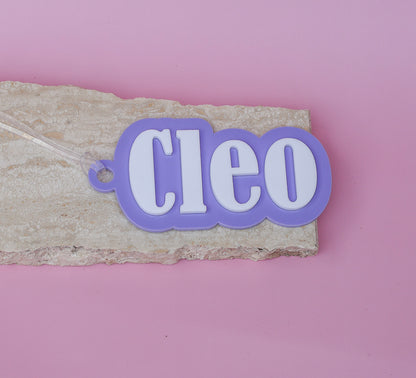 Personalised Acrylic Bag Tag – Custom Name Label