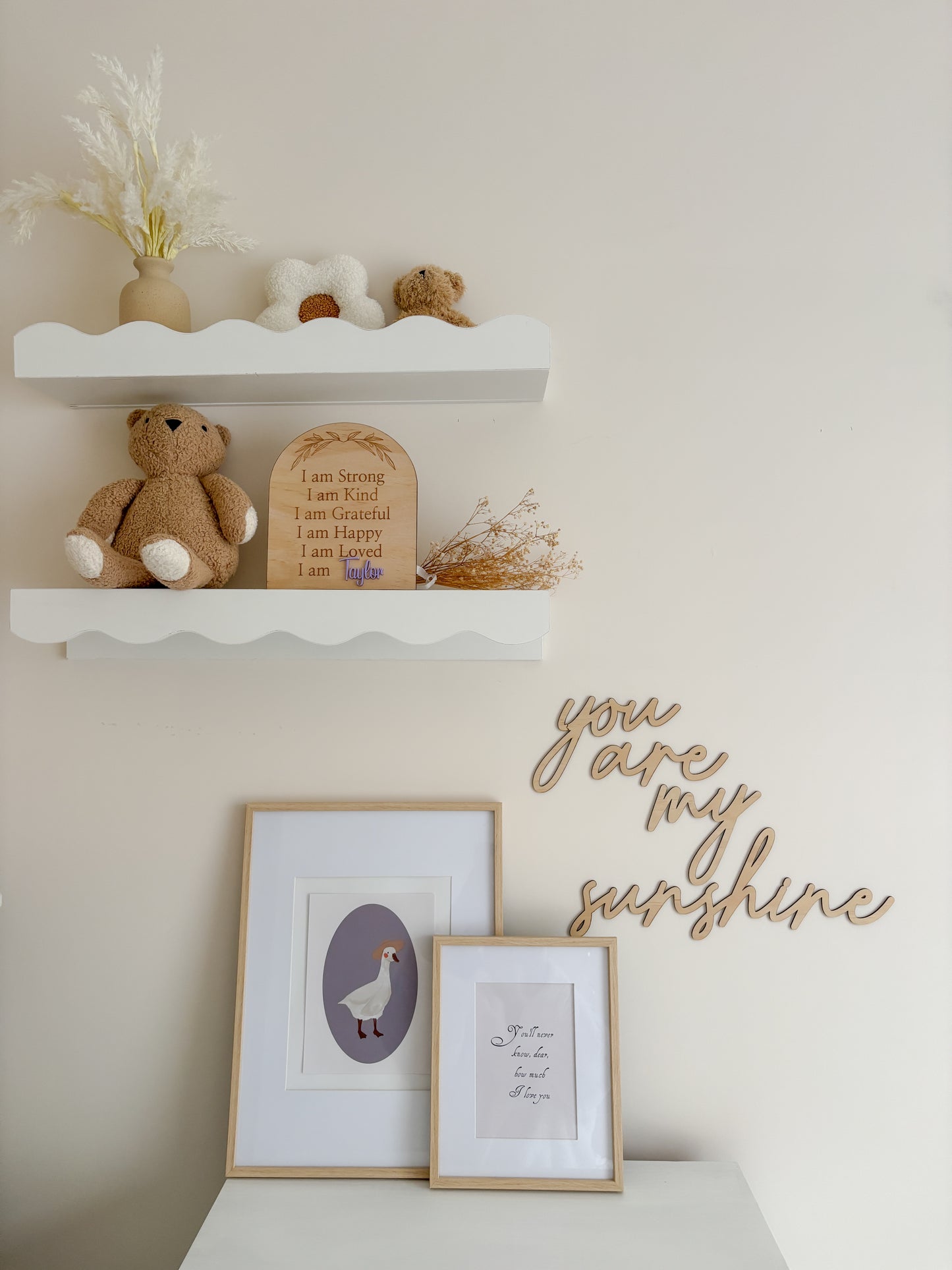 Personalised Affirmation Plaque – Custom Timber Self-Esteem Sign for Kids