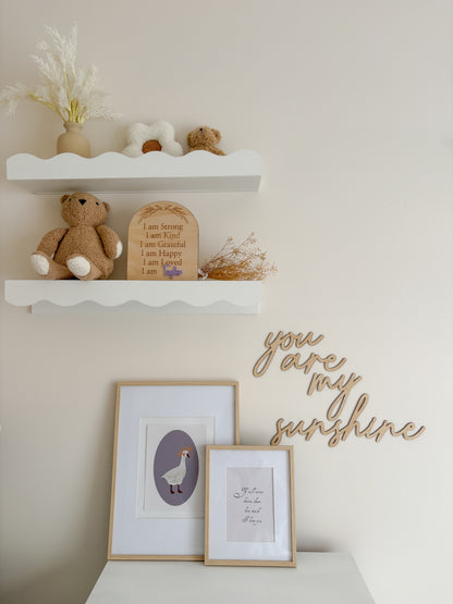 Personalised Affirmation Plaque – Custom Timber Self-Esteem Sign for Kids