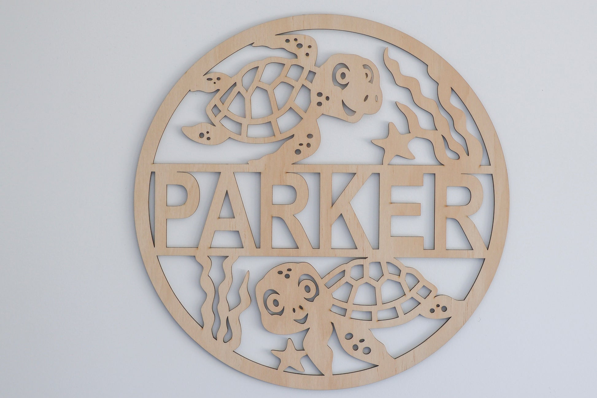 Personalised Turtle Door Plaque – Custom Name Sign for Kids