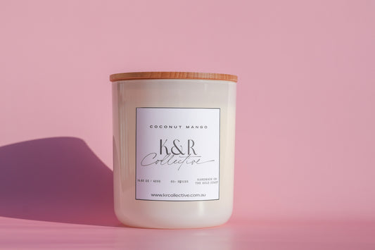 Coconut Mango Soy Candle – XL (420g)