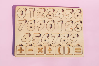 Toddler Maths Puzzle Board – Numbers & Symbols Learning Toy