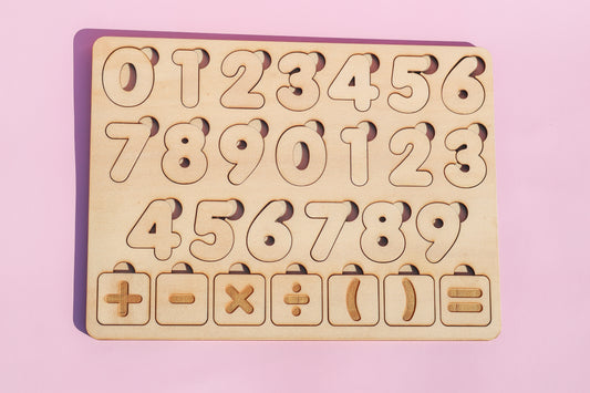 Toddler Maths Puzzle Board – Numbers & Symbols Learning Toy