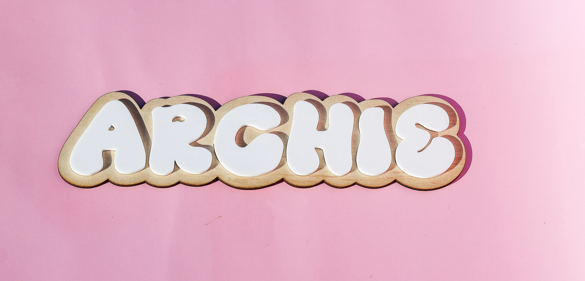 Personalised Acrylic Name Sign – Custom Wall Decor (30cm–80cm)