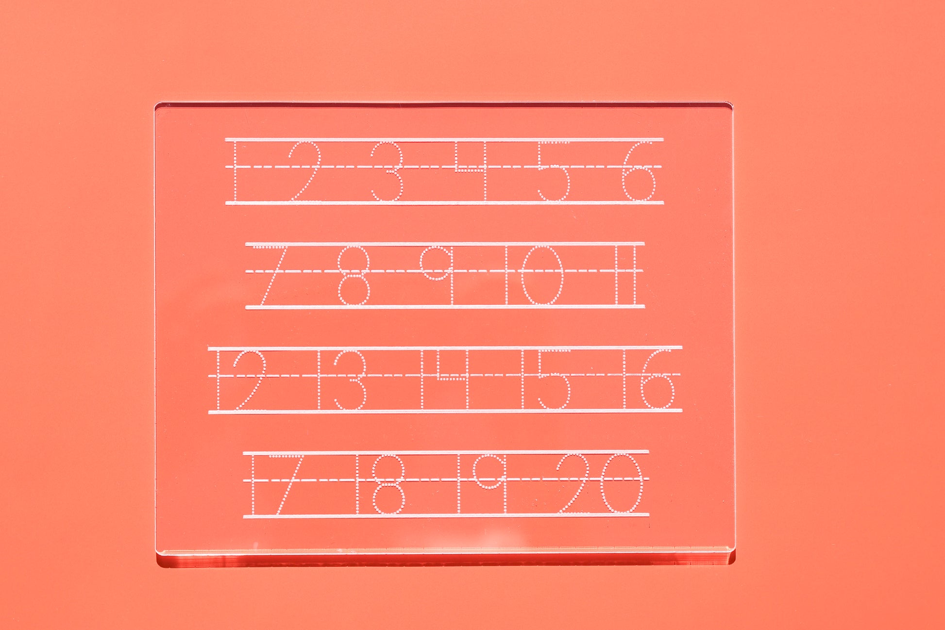 Number & Alphabet Tracing Board – Clear Acrylic Educational Tool for Kids