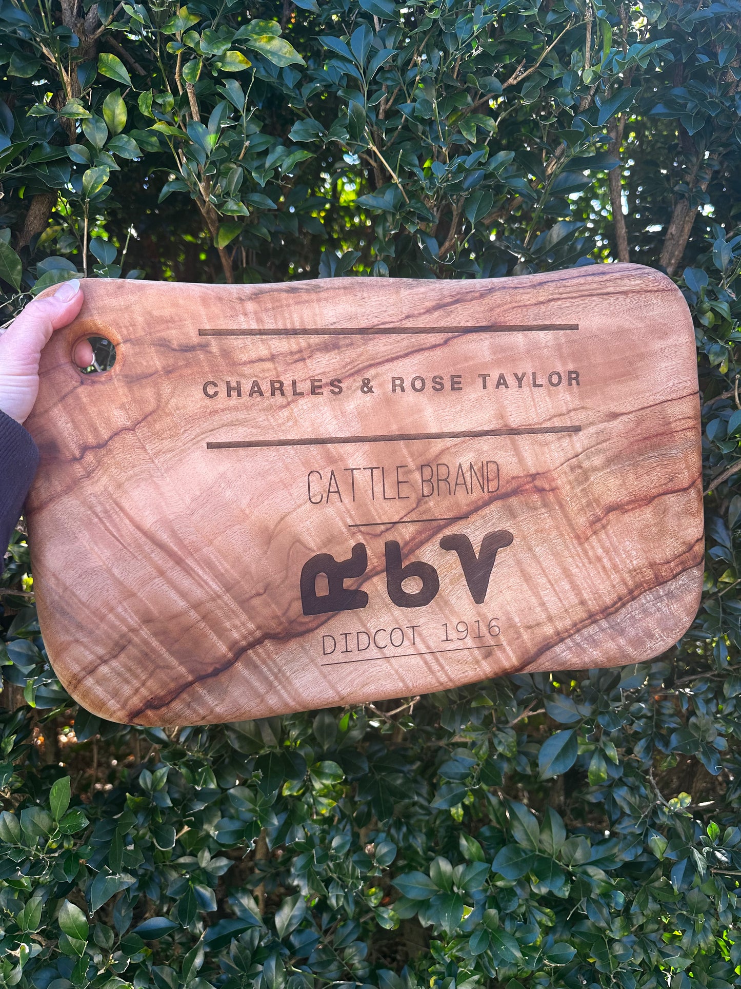 Engraved Cutting Board – Camphor Laurel