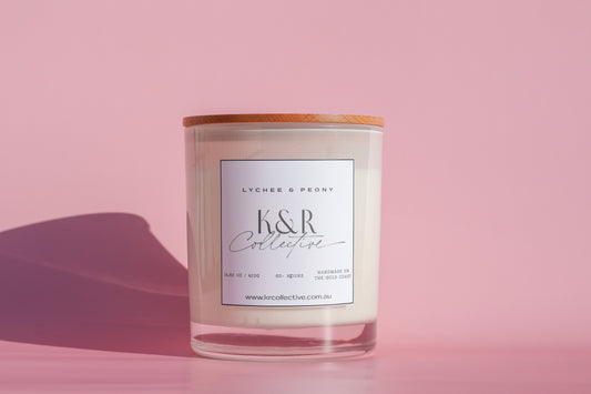 Lychee & Peony Soy Candle – XL (420g)