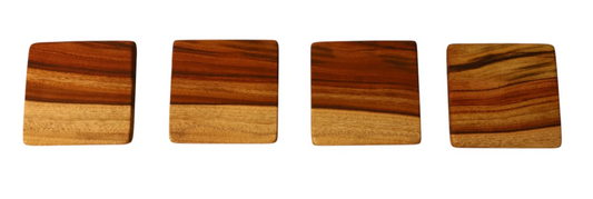 Personalised Camphor Laurel Coasters (Set of 4)
